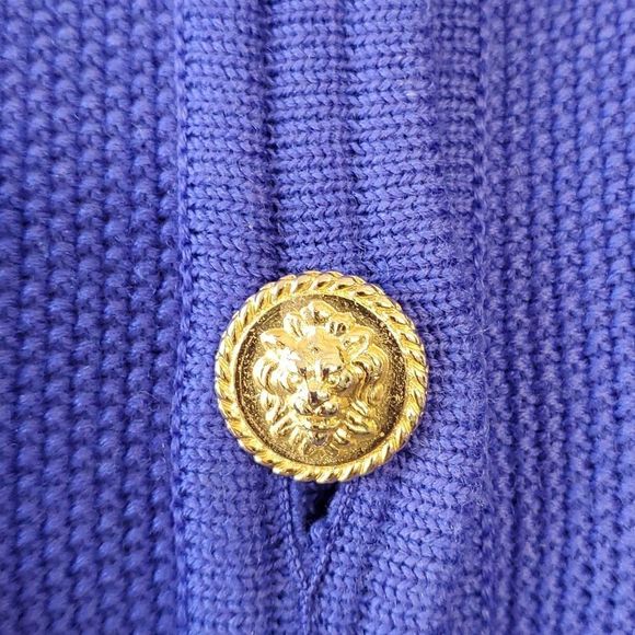 WORLDLY things by Styltricot, Royal blue 100% wool made in Italy sweater. Sz 10 - Picture 4 of 11